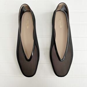 Le Monde Beryl Sheer Mesh Leather Lined Ballet Flats Black Slipper